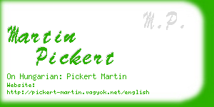 martin pickert business card